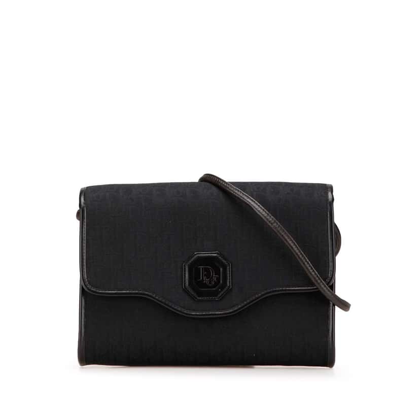 Dior Diorissimo Trotter Canvas Crossbody Black Canvas Good condition - Front View