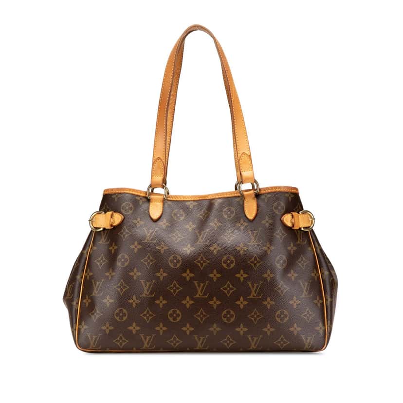 Louis Vuitton Monogram Batignolles Horizontal Brown Canvas Fair condition - Front View