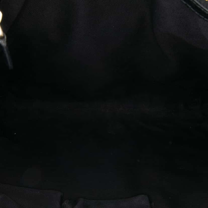 Gucci Tall Leather Bamboo Shopper Tote Black Leather Good condition - Model View