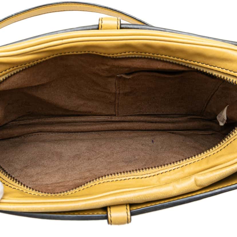 Bottega Veneta Nappa Intrecciato Camera Bag Yellow Leather Good condition - Model View