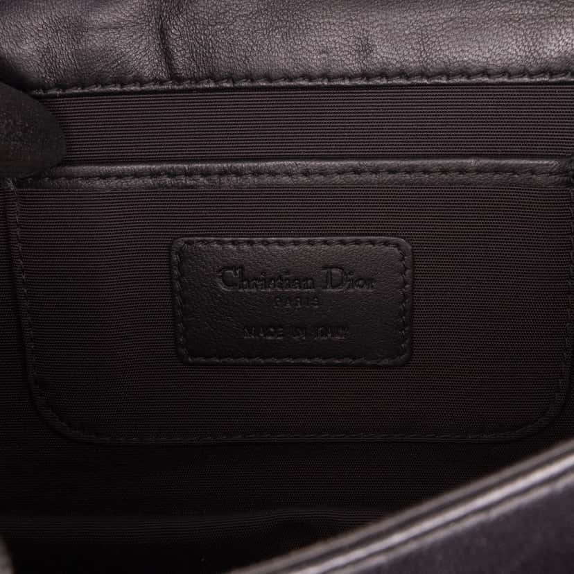 Dior Lambskin Cannage Lady Dior Convertible Clutch Black Leather Fair condition - Box View