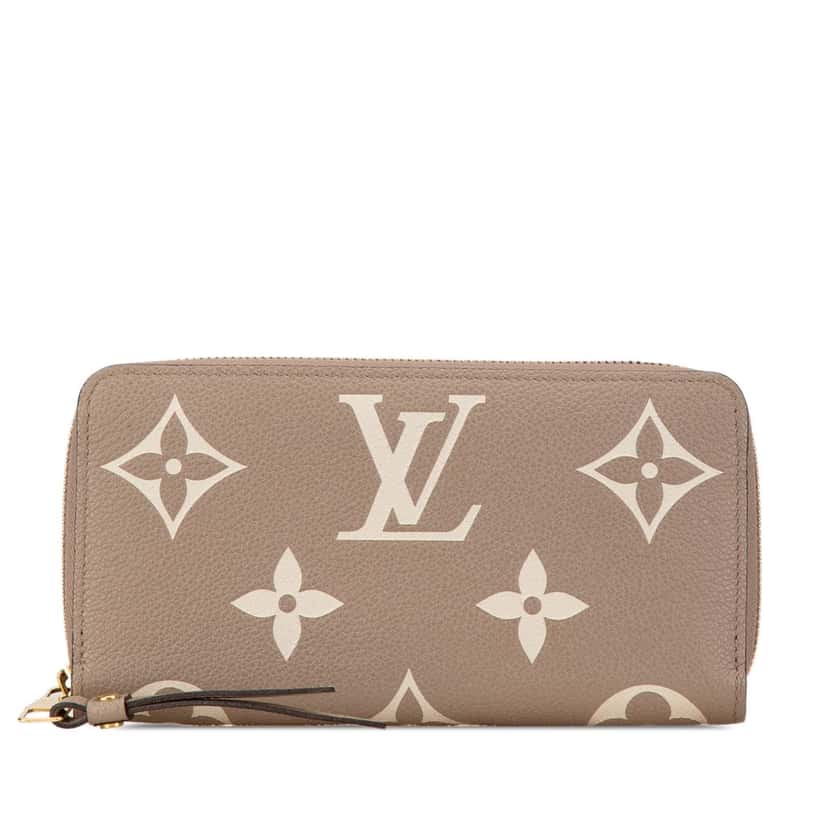 Louis Vuitton Monogram Giant Empreinte Zippy Wallet Brown Leather Good condition - Front View