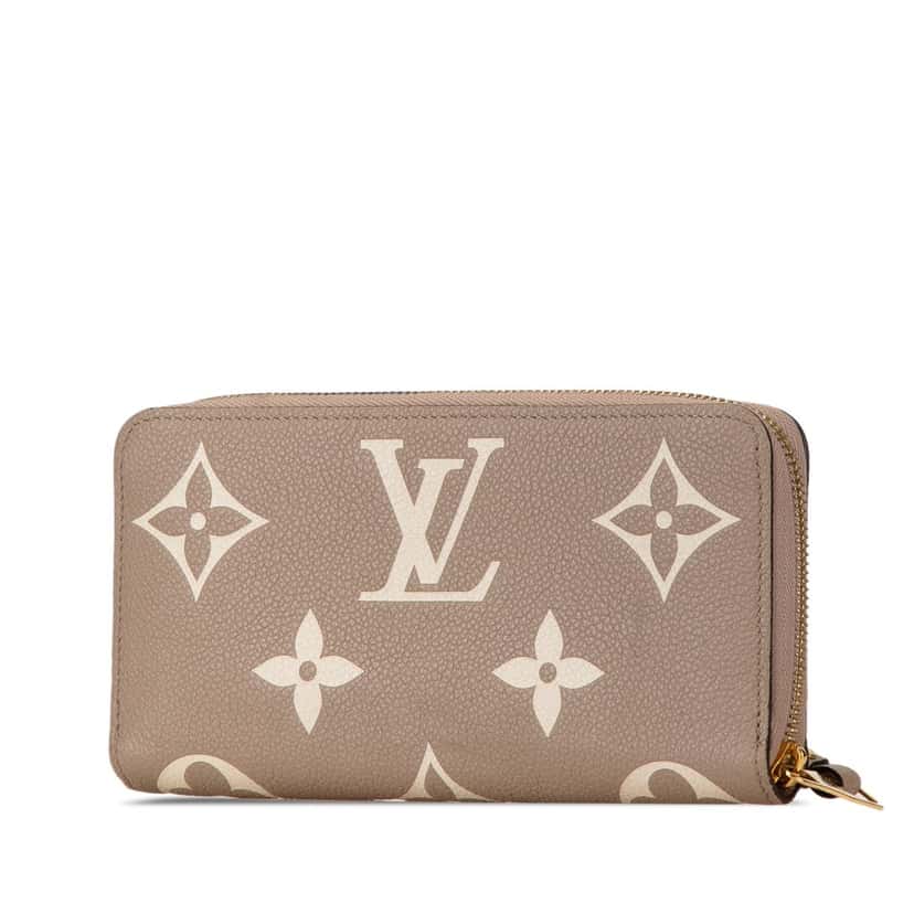 Louis Vuitton Monogram Giant Empreinte Zippy Wallet Brown Leather Good condition - Back View