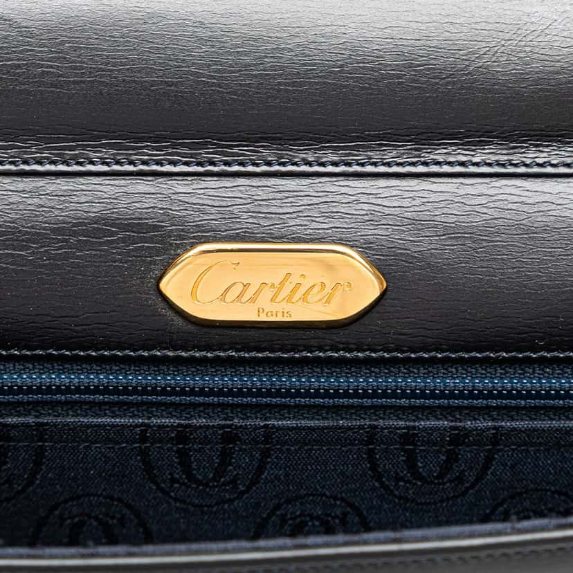 Cartier Leather Sapphire Crossbody Blue Leather Good condition - Box View