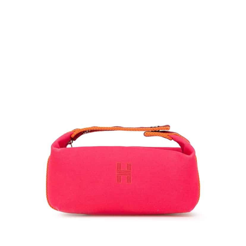 Hermès Small Canvas Bride A Brac Pink Canvas Good condition - Front View
