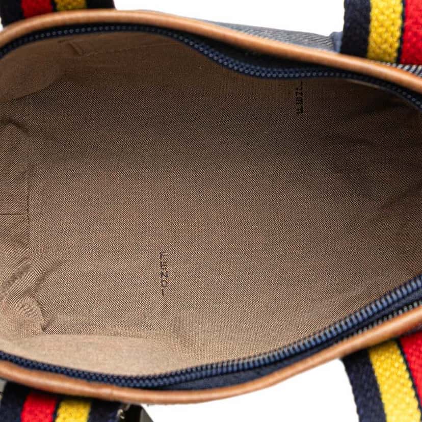 Fendi Mini Denim Lock Shopping Tote Blue Denim Good condition - Model View