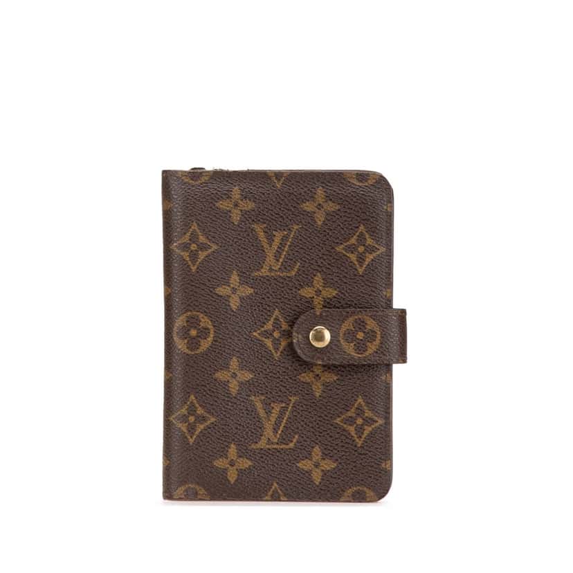 Louis Vuitton Monogram Porte Papier Zipped Wallet Brown Canvas Good condition - Front View