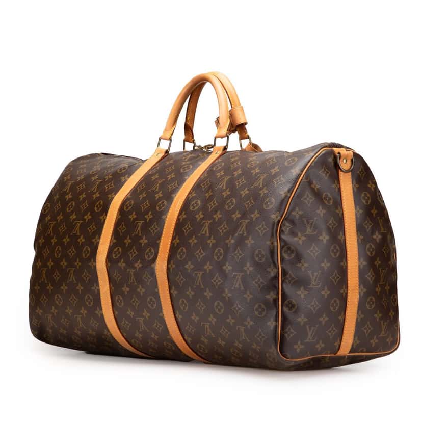 Louis Vuitton Monogram Keepall Bandouliere 60 Brown Canvas Good condition - Back View