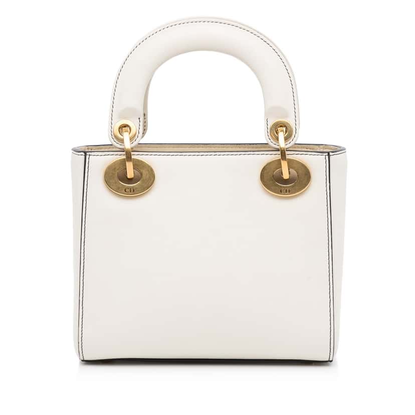 Dior Niki De Saint Phalle Mini Calfskin Dioramour Lady Dior White Leather Good condition - Model View