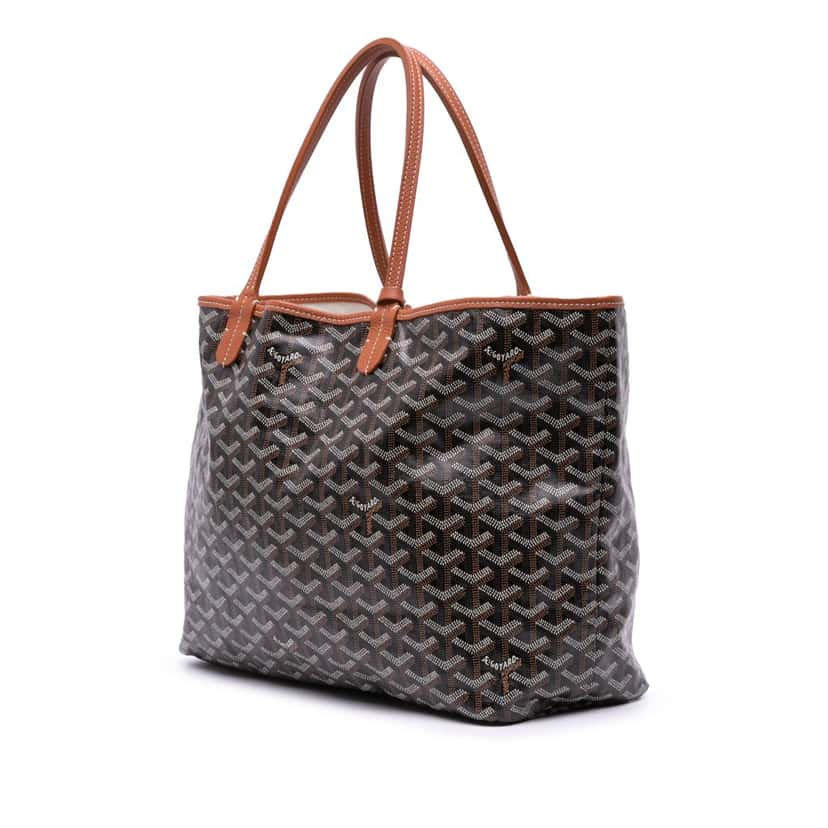 Goyard Goyardine Saint Louis PM Black Canvas Good condition - Back View