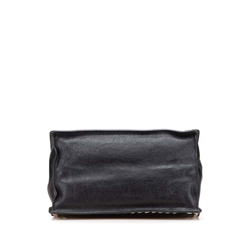 Prada Glace Calf Studded Etiquette Tote Black Leather Good condition - Inside View