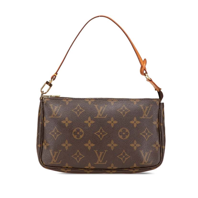 Louis Vuitton Monogram Pochette Accessoires Brown Canvas Good condition - Front View