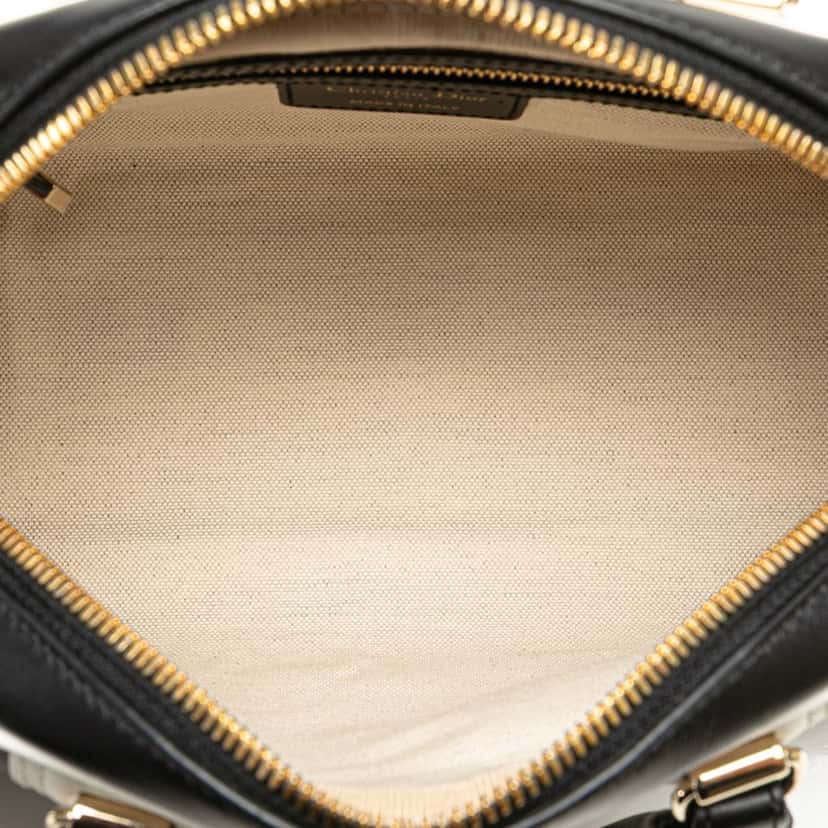 Dior Small Leather Dior Vibe Zip Bowling Bag Black Leather Good condition - Model View