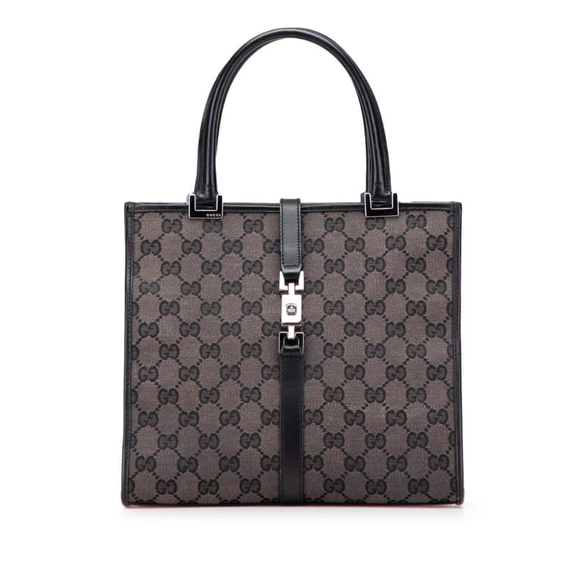 Gucci GG Canvas Jackie Handbag Brown Canvas Fair condition - Front View