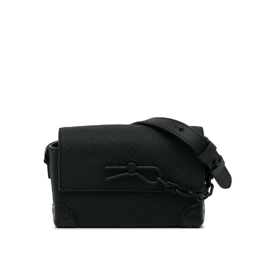 Louis Vuitton Monogram Taurillon Steamer Wearable Wallet Black Leather Very good condition - Front View