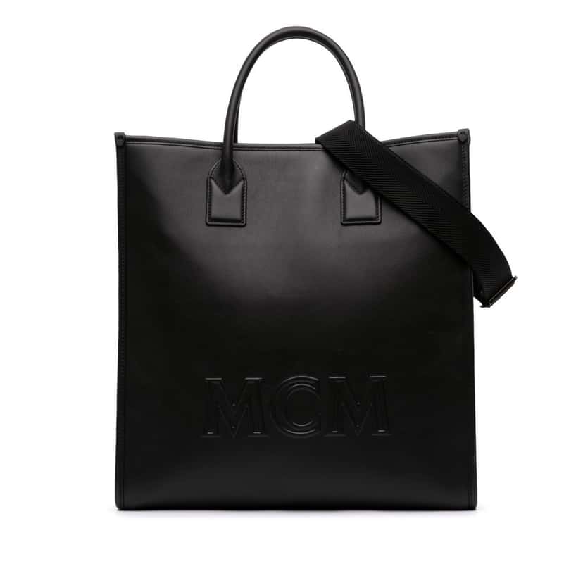 Mcm Medium Leather Klassik Tote Black Leather Good condition - Front View