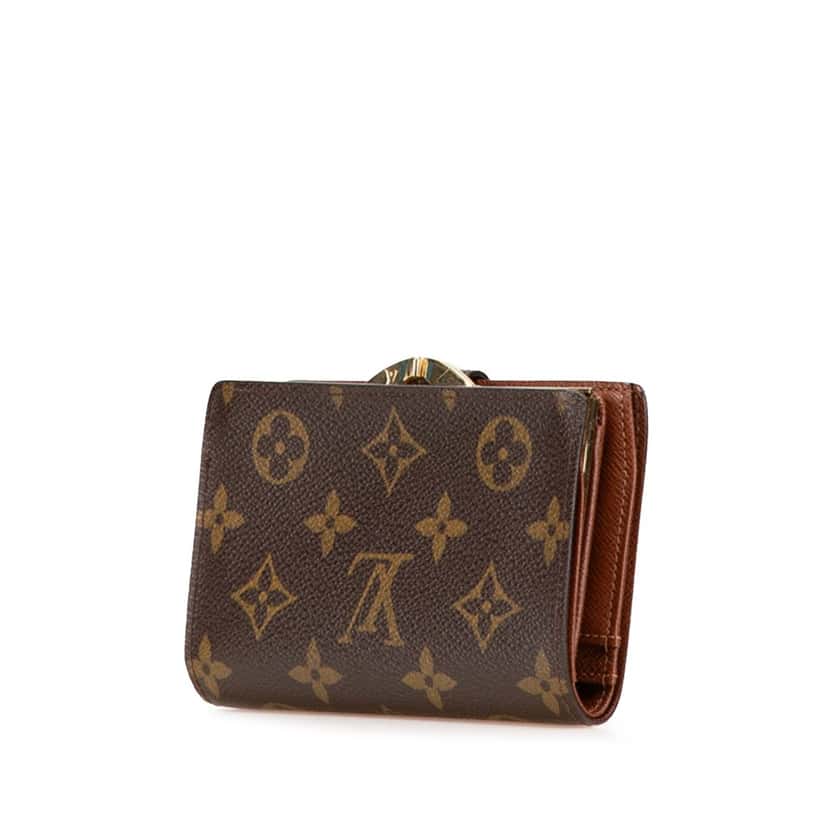 Louis Vuitton Monogram Porte Monnaie Billets Viennois Brown Canvas Good condition - Back View
