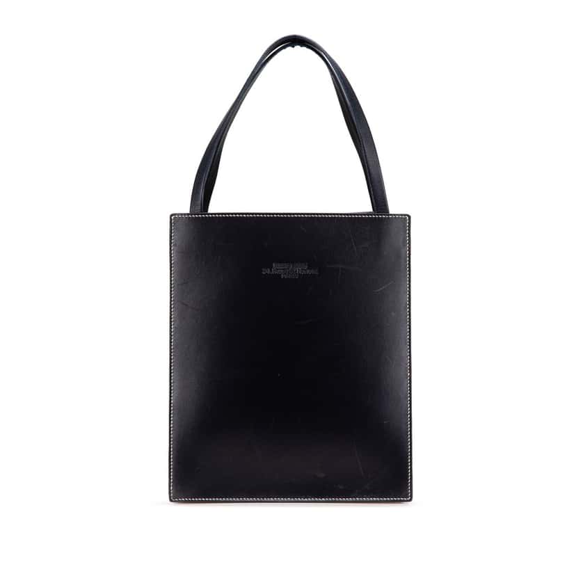 Hermès Box Calf Lucy MM Blue Leather Good condition - Front View