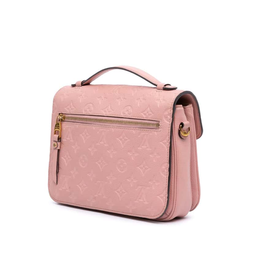 Louis Vuitton Monogram Empreinte Pochette Metis Pink Leather Good condition - Back View