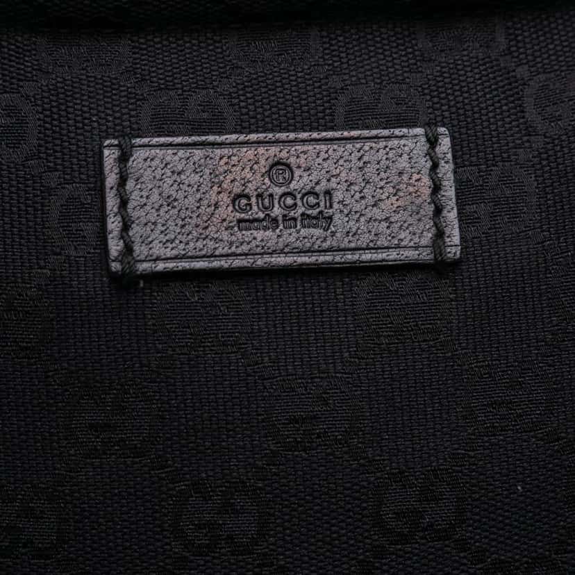 Gucci GG Canvas Web Tote Black Canvas Good condition - Box View