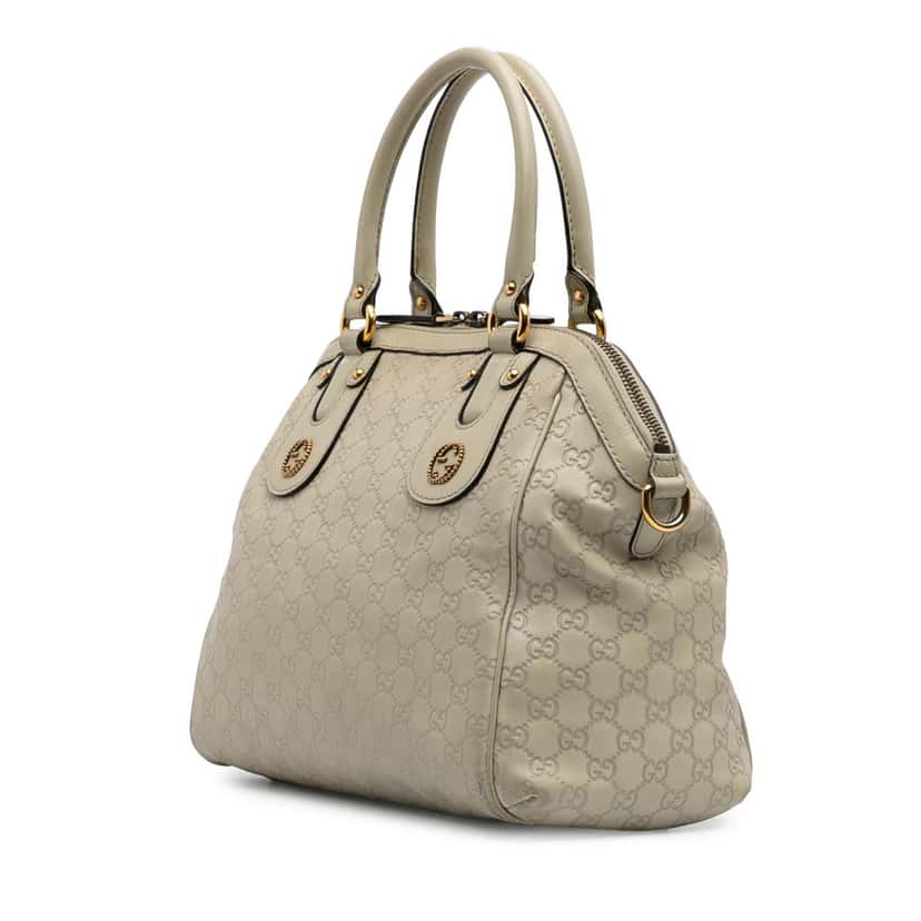 Gucci Medium Guccissima Scarlett Satchel Brown Leather Good condition - Back View