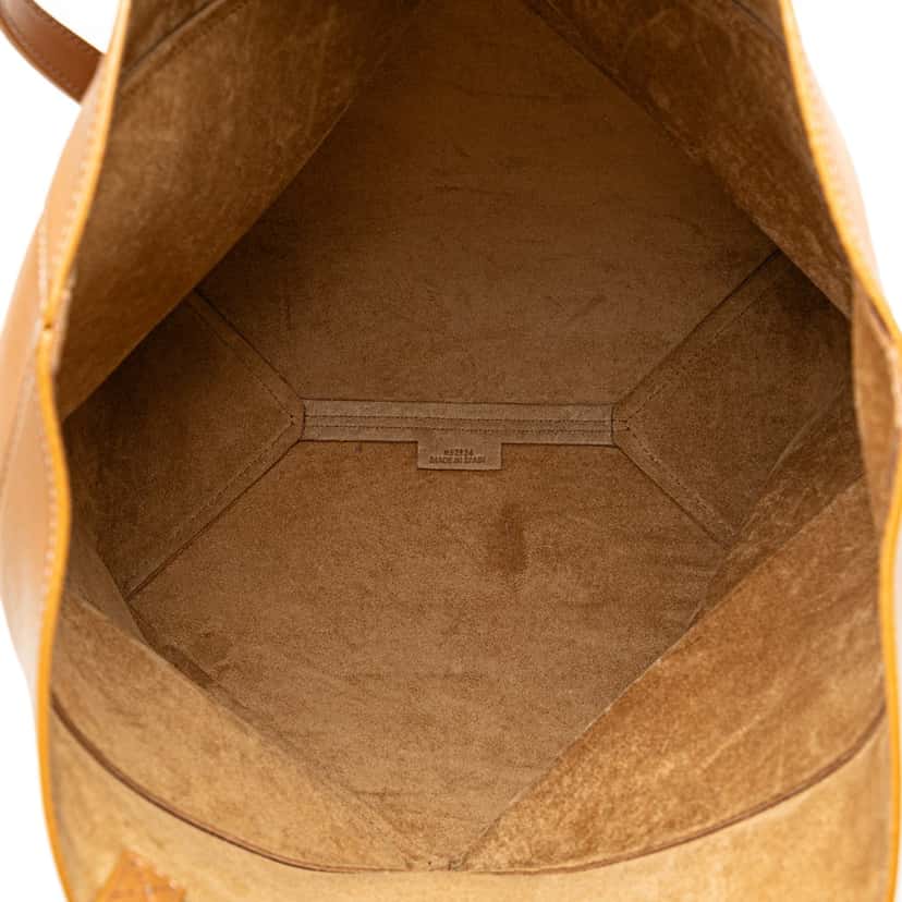 Loewe Medium Shiny Calfskin Puzzle Fold Tote Brown Leather Good condition - Model View
