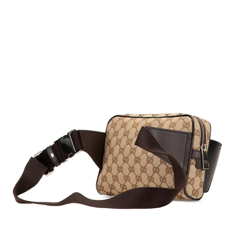 Gucci GG Canvas Belt Bag Brown Canvas Good condition - Back View