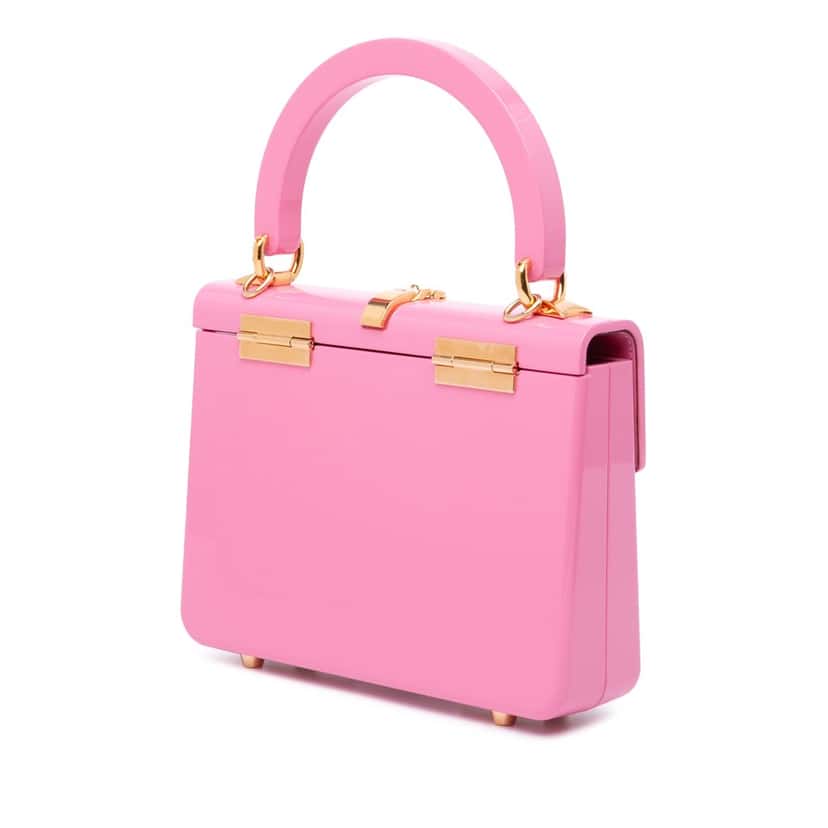 Gucci Mini Acrylic Sylvie 1969 Top Handle Bag Pink Good condition - Back View