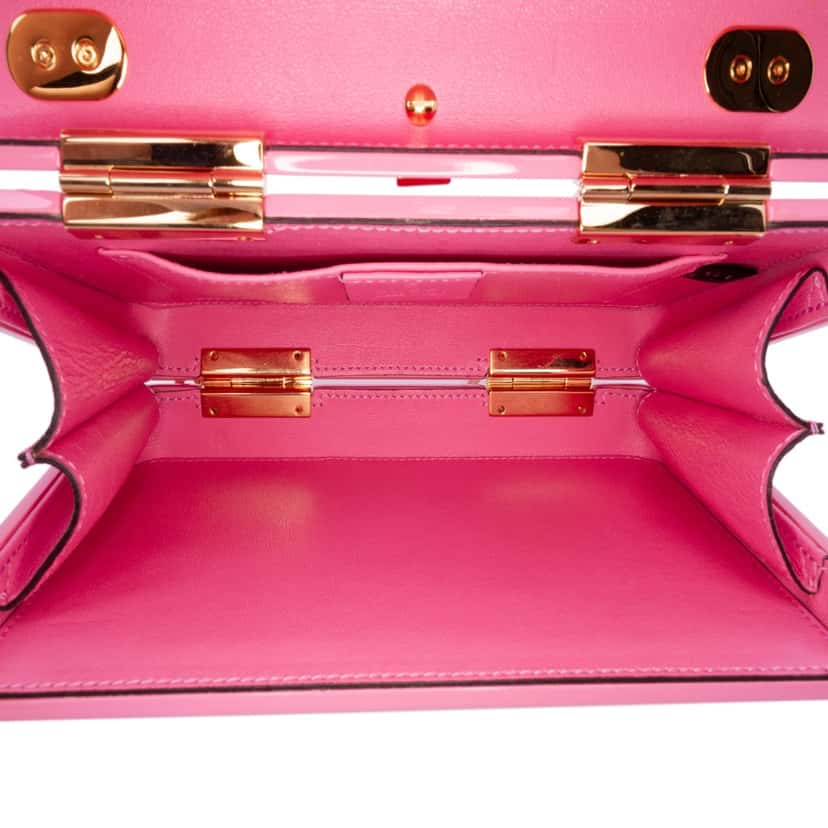 Gucci Mini Acrylic Sylvie 1969 Top Handle Bag Pink Good condition - Model View