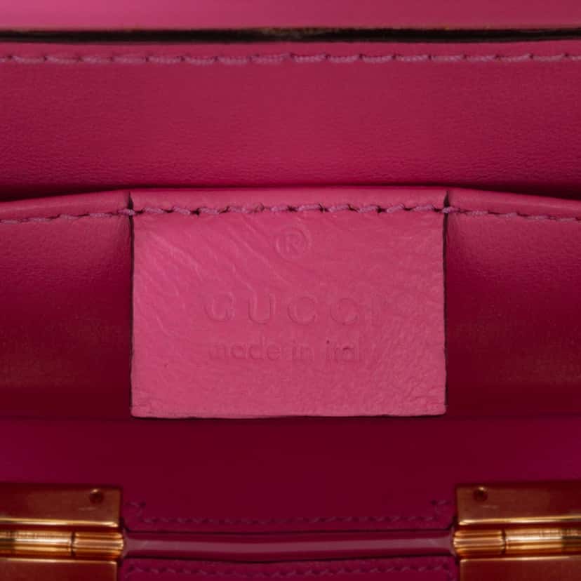 Gucci Mini Acrylic Sylvie 1969 Top Handle Bag Pink Good condition - Box View