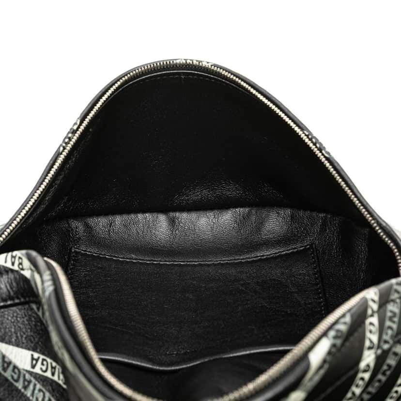 Balenciaga Lambskin Logo Souvenir XS Belt Bag Black Leather Good condition - Model View
