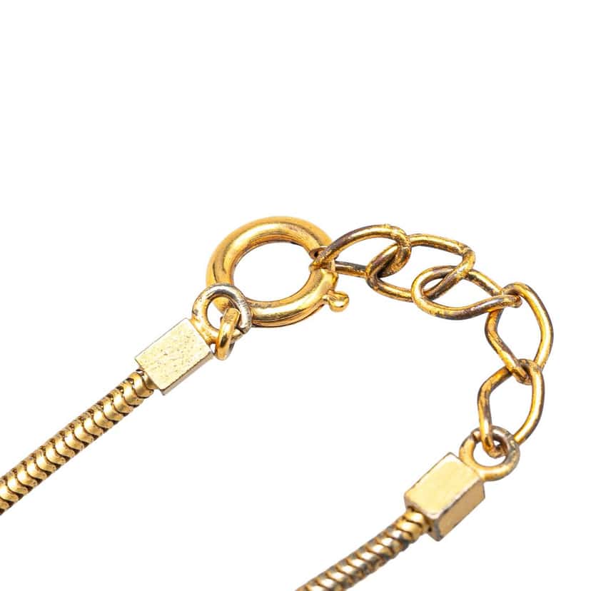 Chanel Gold Plated CC Pendant Necklace Gold Metal Good condition - Model View