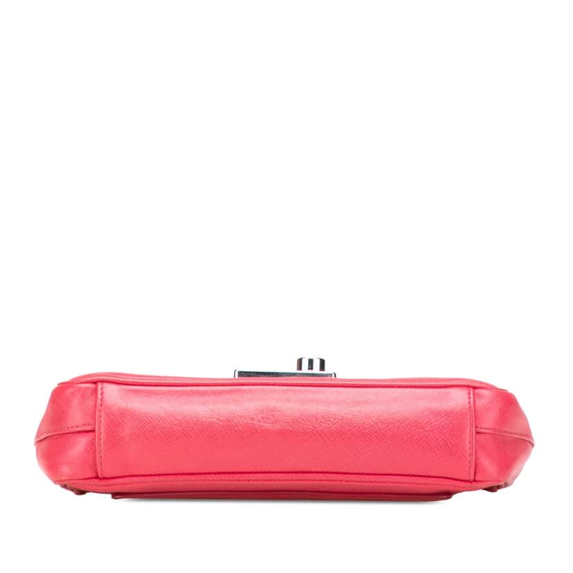 Prada Saffiano Sound Lock Crossbody Pink Leather Good condition - Inside View