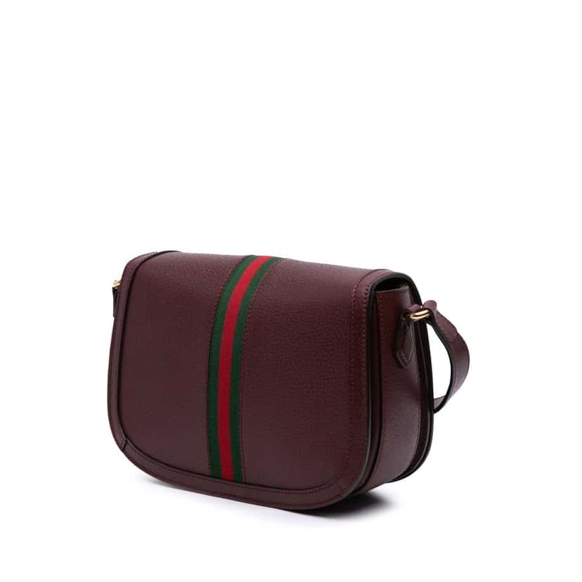 Gucci Small Leather Ophidia Crossbody Red Leather Good condition - Back View