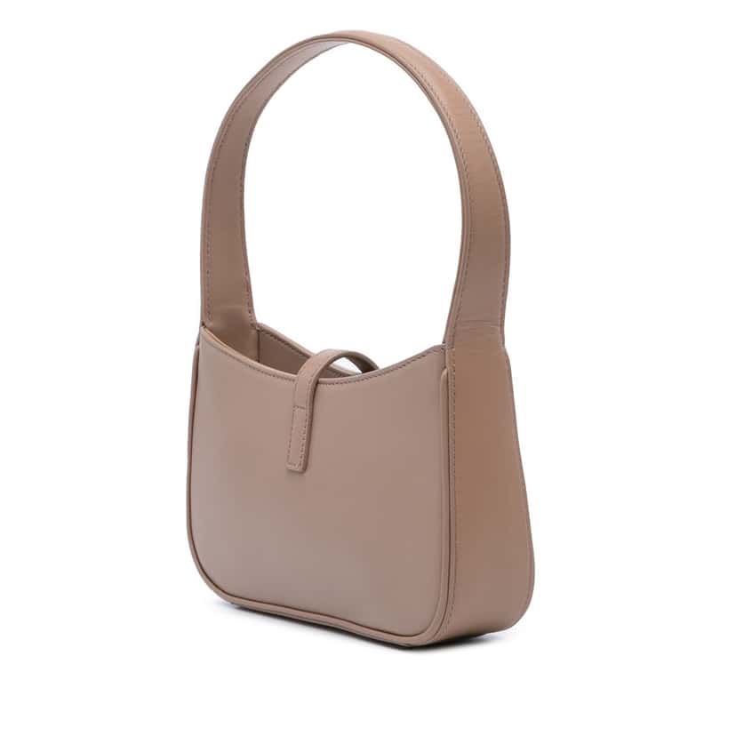 Saint Laurent Mini Calfskin Le 5 a 7 Shoulder Bag Brown Leather Good condition - Back View