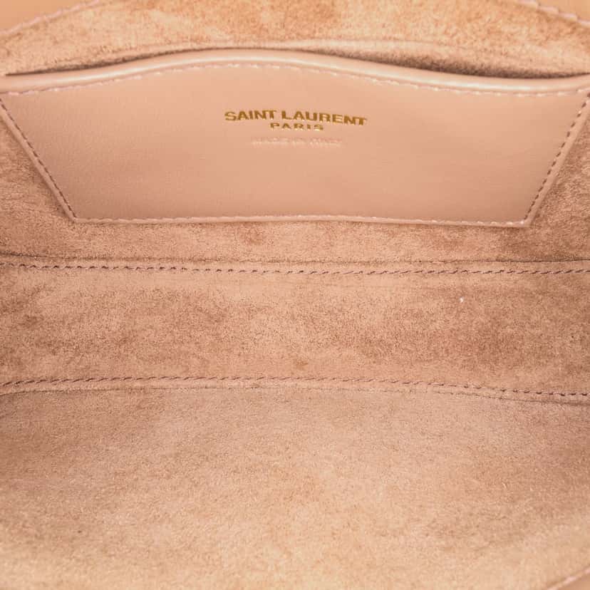 Saint Laurent Mini Calfskin Le 5 a 7 Shoulder Bag Brown Leather Good condition - Model View