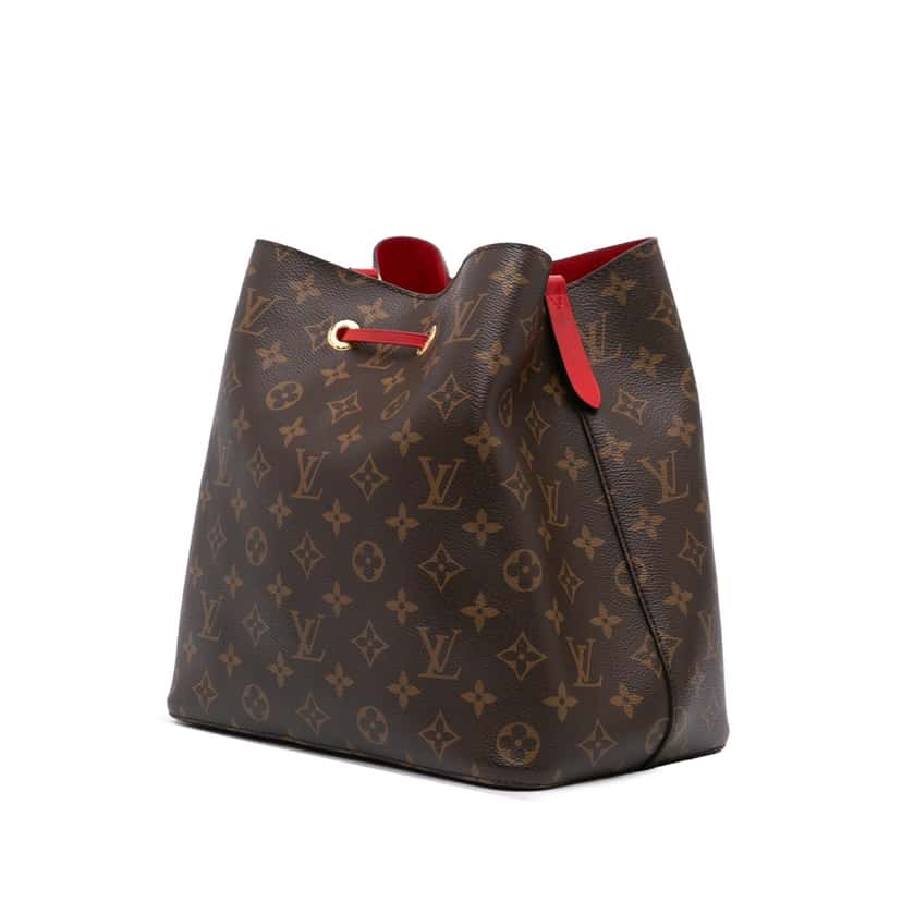 Louis Vuitton Monogram Braided Neonoe MM Brown Canvas Good condition - Back View