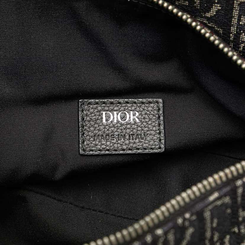 Dior Oblique Canvas Saddle Crossbody Black Canvas Good condition - Box View