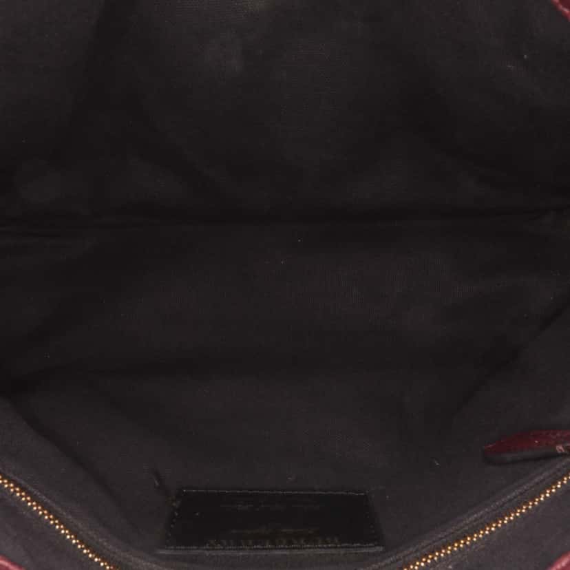 Burberry Medium Leather and House Check Banner Satchel Red Leather Good condition - Model View