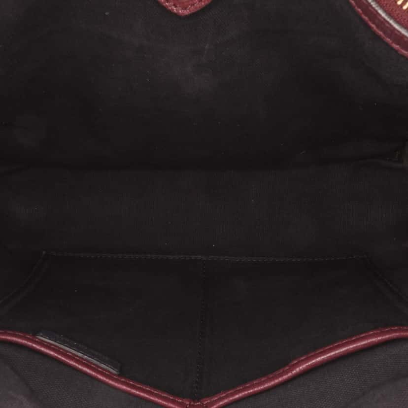 Burberry Medium Leather and House Check Banner Satchel Red Leather Good condition - Box View