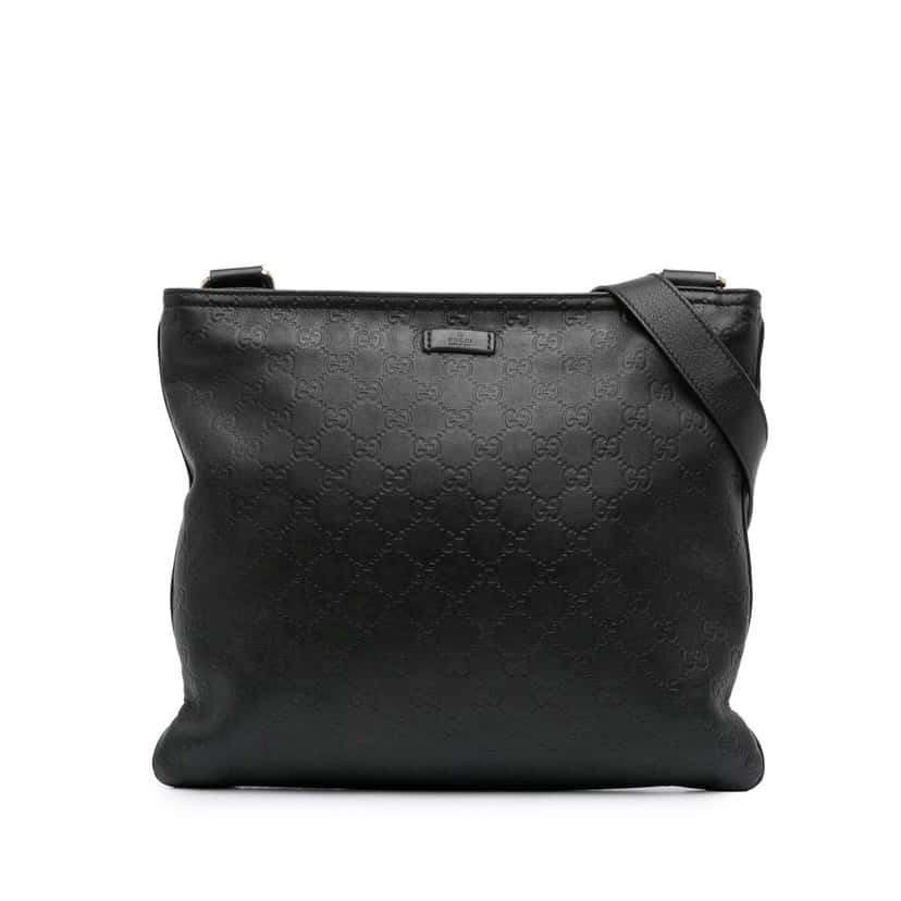 Gucci Guccissima Crossbody Black Leather Good condition - Front View