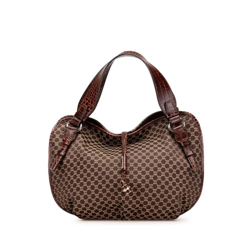 Celine Macadam Canvas Bittersweet Hobo Brown Canvas Good condition - Front View