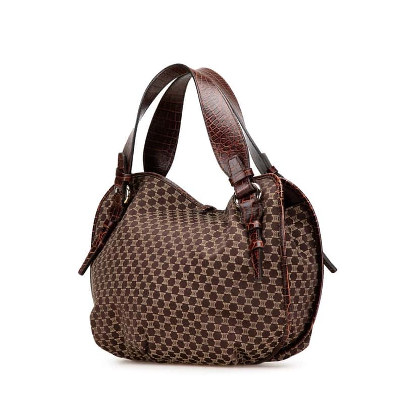 Celine Macadam Canvas Bittersweet Hobo Brown Canvas Good condition - Back View