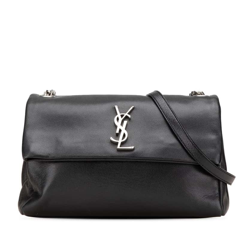 Saint Laurent Medium Grain De Poudre West Hollywood Crossbody Black Leather Good condition - Front View