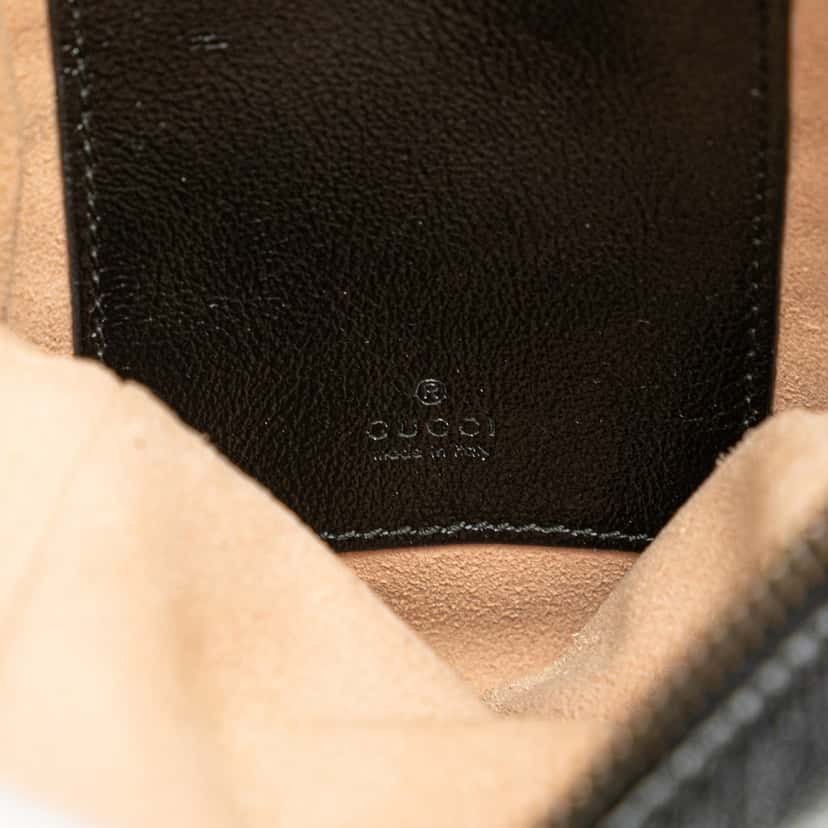 Gucci GG Marmont Matelasse Leather Torchon Phone Holder Black Leather Good condition - Box View