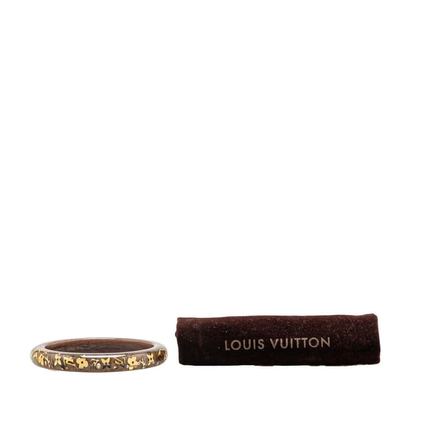 Louis Vuitton Monogram Resin Inclusion Bangle Brown Good condition - Model View