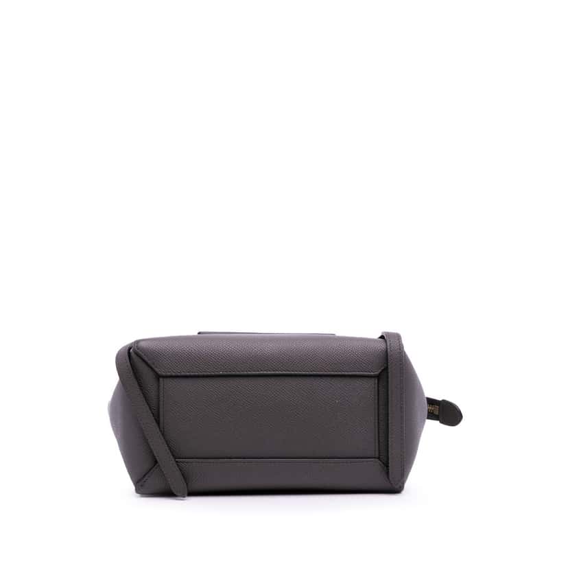 Celine Nano Grained Calfskin Belt Bag Grey Leather Good condition - Inside View