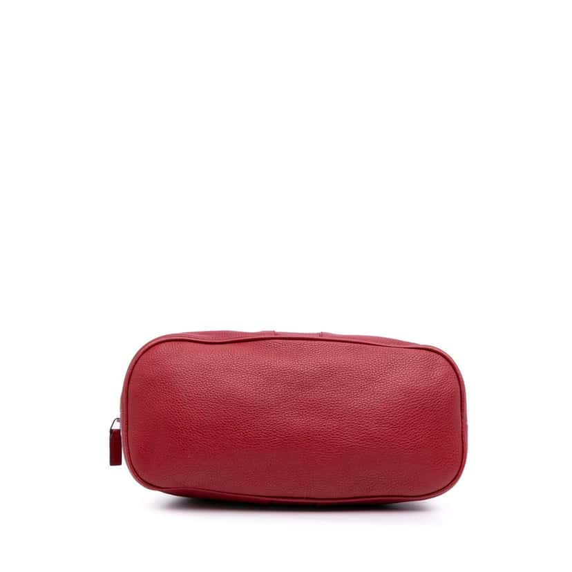 Gucci Medium Leather Web Dome Satchel Red Leather Good condition - Inside View