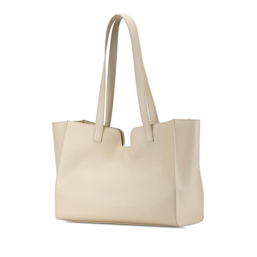 Celine Smooth Calfskin Soft 16 Cabas White Leather Good condition - Back View