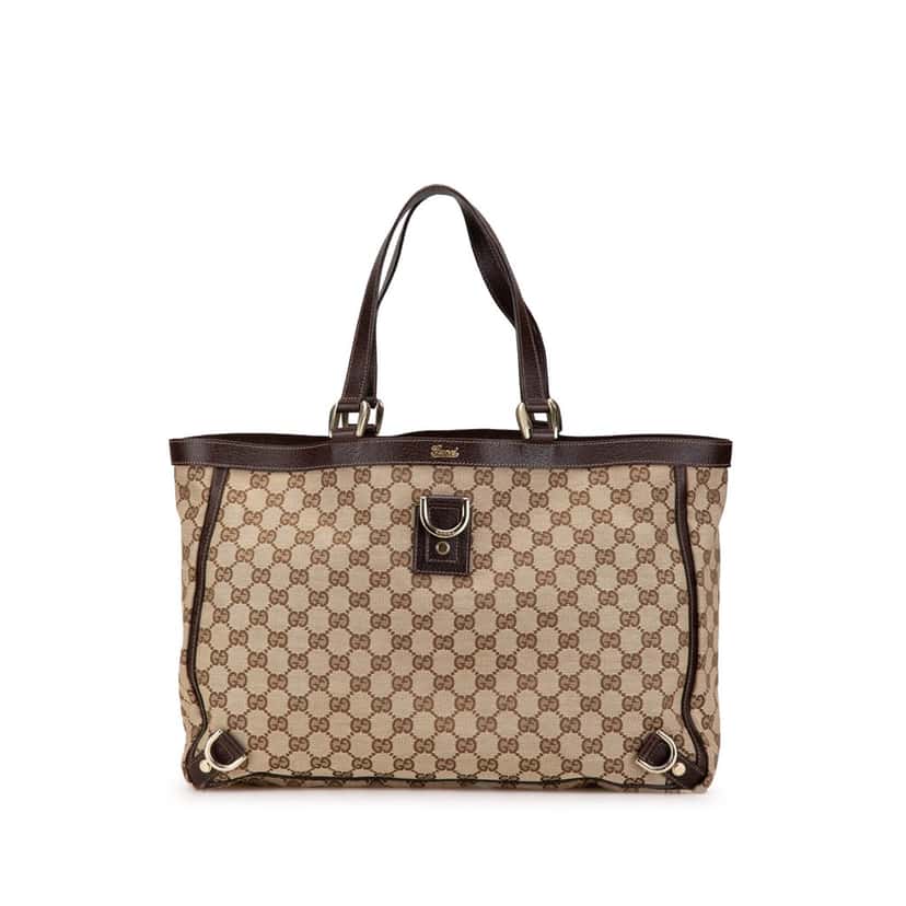 Gucci GG Canvas Abbey D Ring Tote Brown Canvas Good condition - Front View